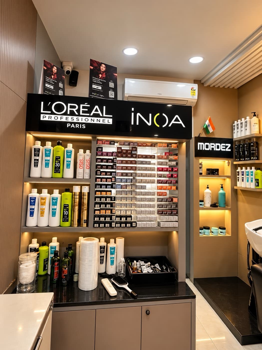 The L'Oréal Professionnel INOA colour bar